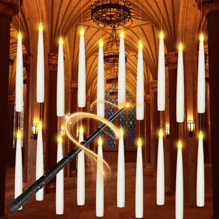 Lumos Floating Candles with Magic Wand