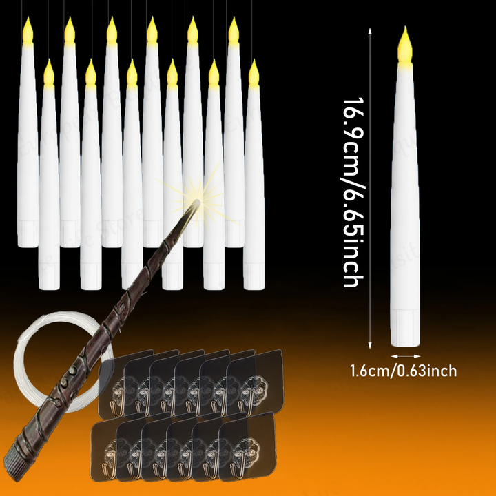 Lumos Floating Candles with Magic Wand
