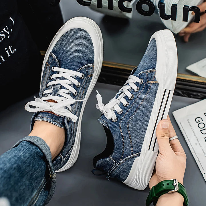 Wade | Washed Denim Sneakers
