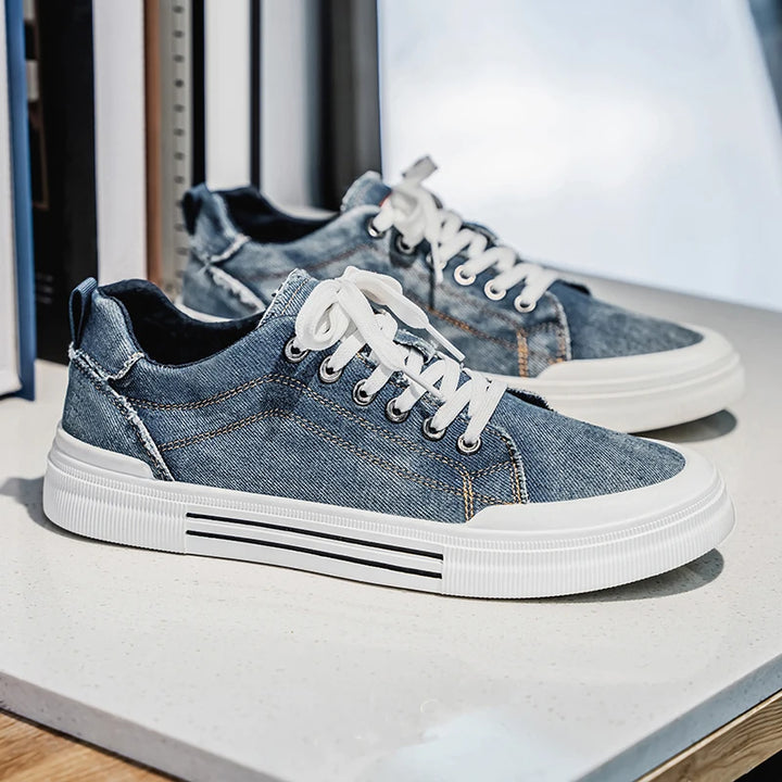 Wade | Washed Denim Sneakers