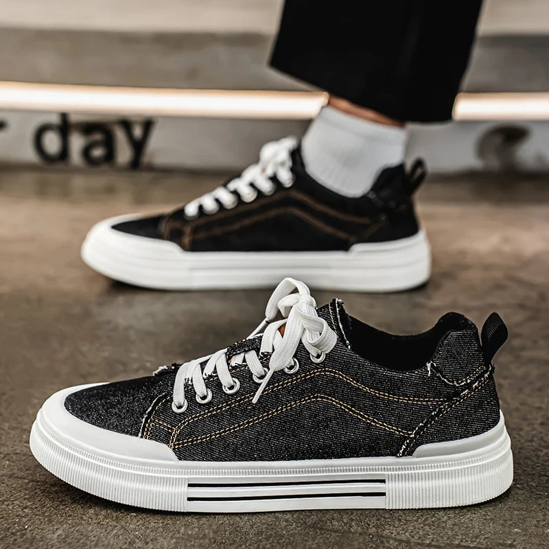 Wade | Washed Denim Sneakers