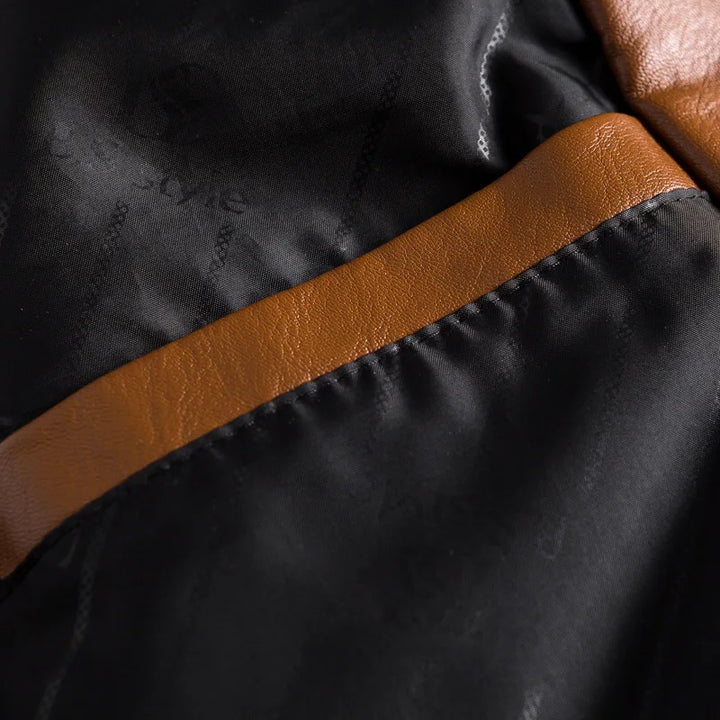 Men's Leather Biker Jacket