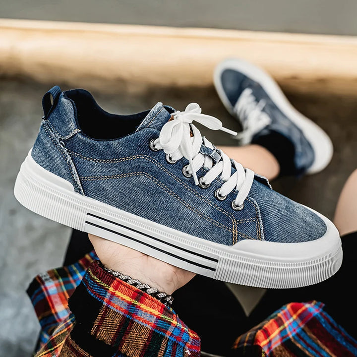 Wade | Washed Denim Sneakers