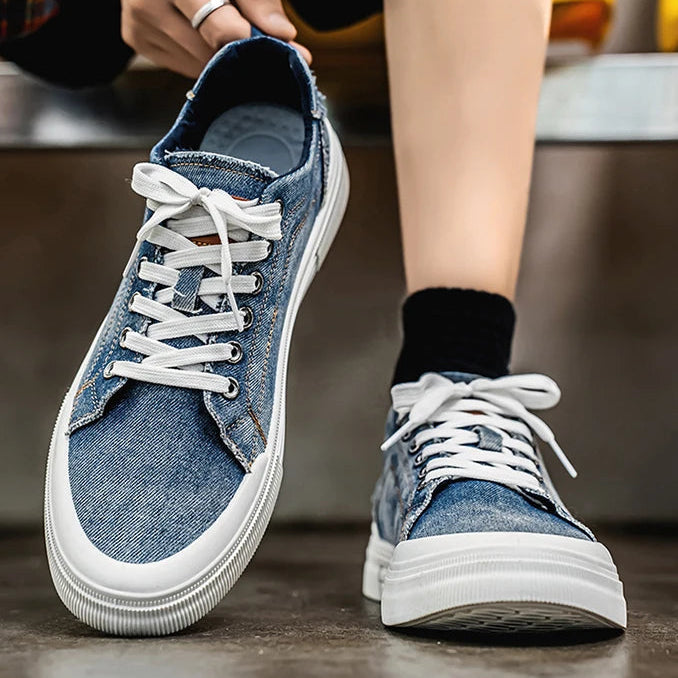 Wade | Washed Denim Sneakers