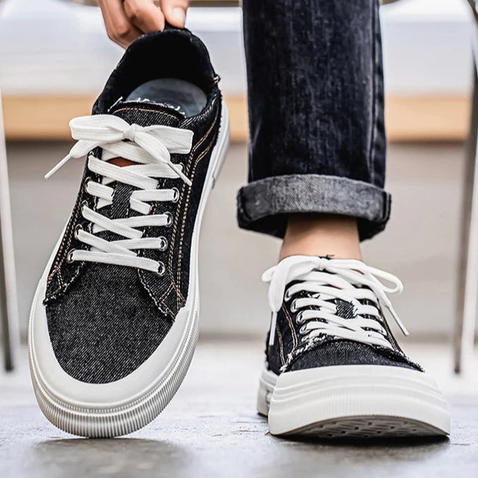 Wade | Washed Denim Sneakers